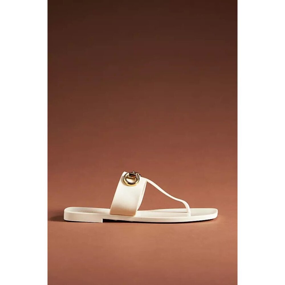 Jeffrey Campbell A-Lil-Bit Sandals in Cream Shiny 7 with box Womens flip flops - Picture 12 of 12
